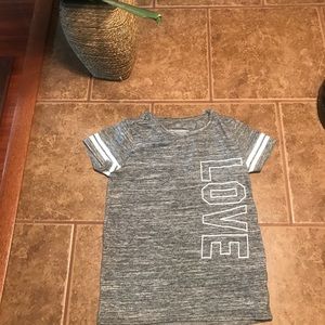 Reflex girls gray shortsleeved top (Size 10/12)
